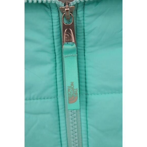 THE NORTH FACE LG GIRLS 14/16 TEAL/GRAY PUFFER LIGHT WEIGHT COAT - Picture 5 of 11